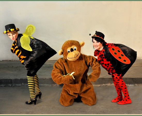Biene, Affe und Marienkäfer